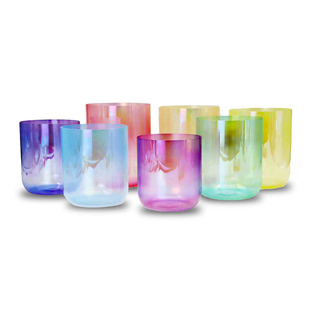 Colored Platinum Crystal Bowl Set – C to B (7 Bowls)