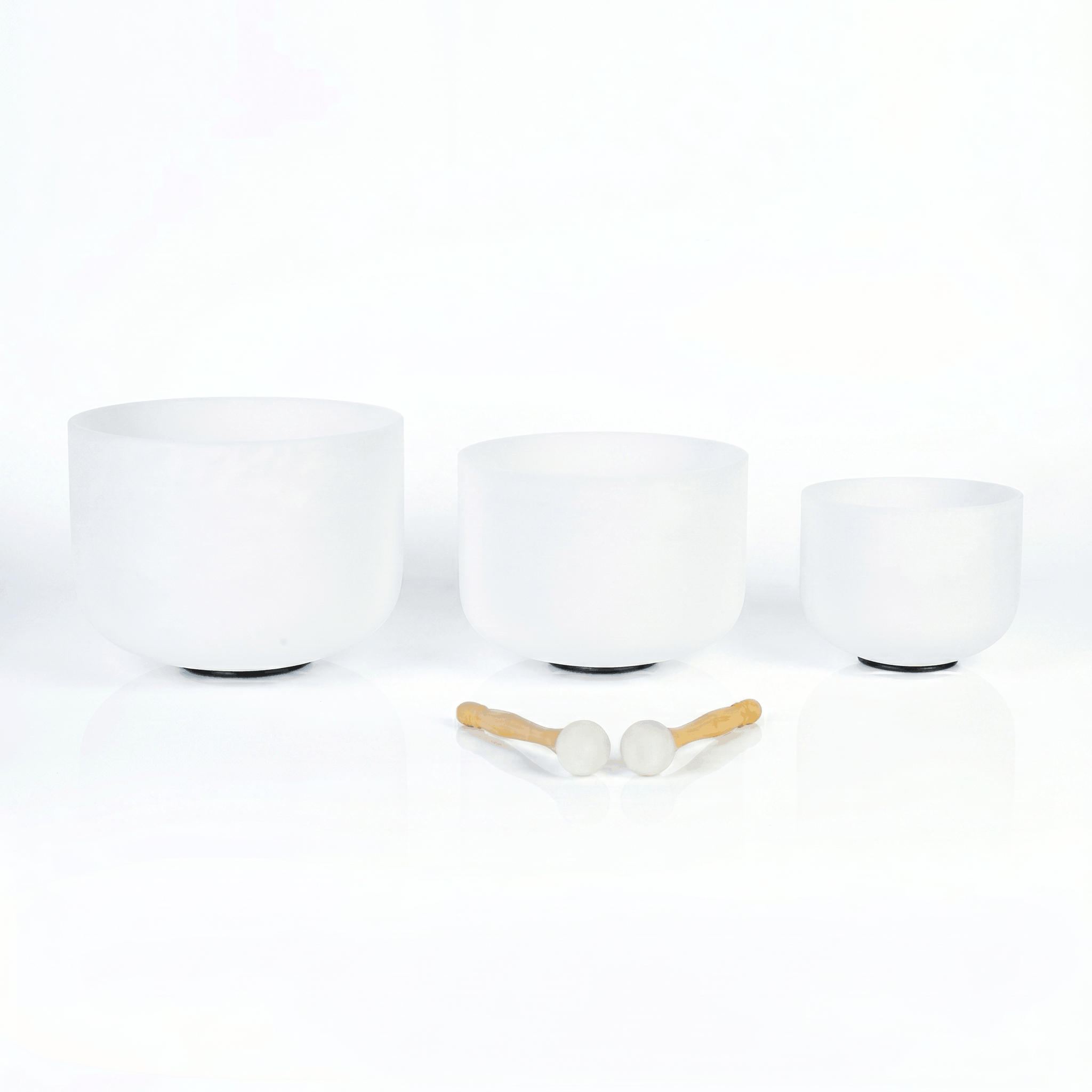 Frosted Crystal Bowl Set – C F A (3 Bowls)